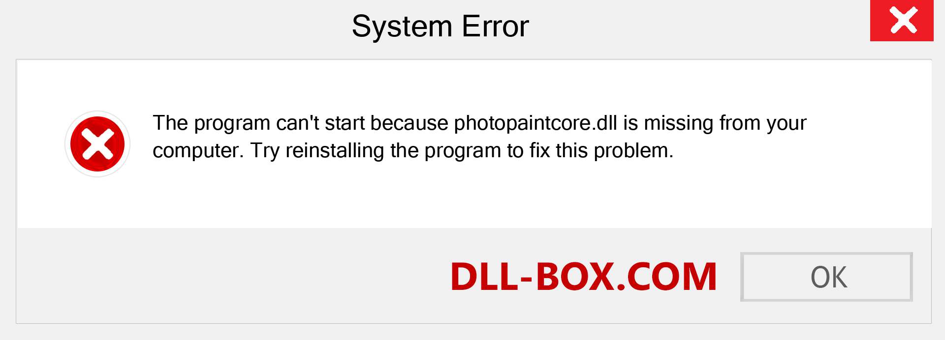  photopaintcore.dll file is missing?. Download for Windows 7, 8, 10 - Fix  photopaintcore dll Missing Error on Windows, photos, images